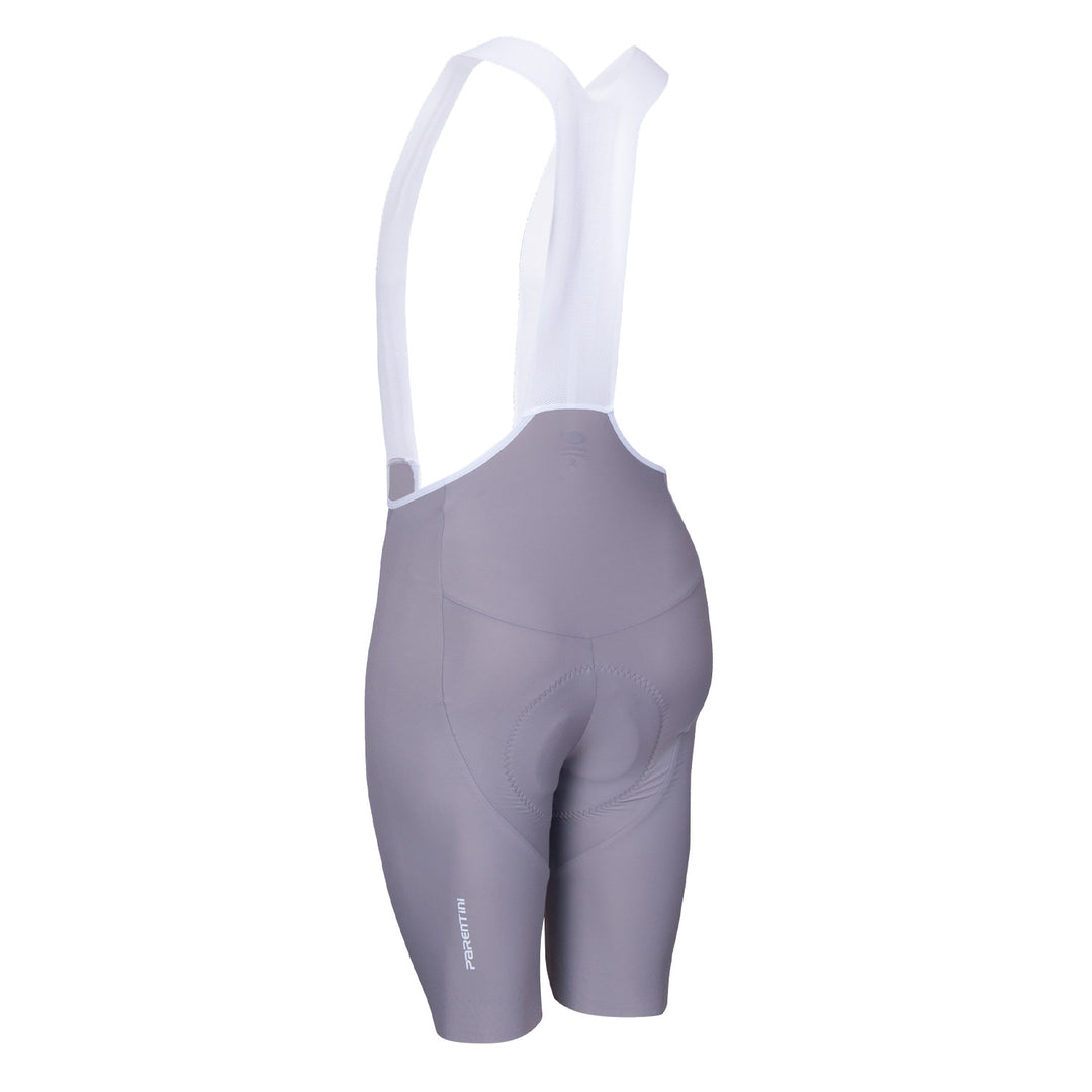Parentini Forte Inga bib short grijs — achterzijde heren wielrenbroek met bretels collectie 2026 Brakeaway