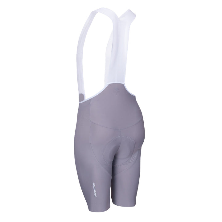 Parentini Forte Inga bib short grijs — achterzijde heren wielrenbroek met bretels collectie 2026 Brakeaway