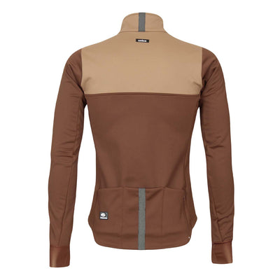 De Parentini Unica Winter fietsjas Dark - Clay, gemaakt van innovatief Windtex® membraan, biedt optimale bescherming tegen winterse elementen. Lichtgewicht, wind- & waterdicht, met fleeze voering voor warmte. 100% handgemaakt in Italië voor racefiets, gravelbike & mountainbike.
