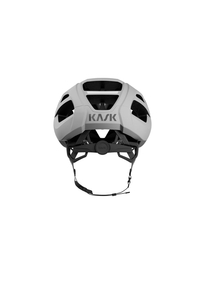 KASK Protone Icon WG11 wit mat — matte allround racehelm, achteraanzicht